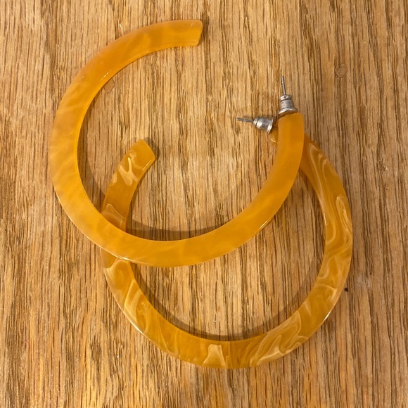 Jewelry - COPY - Orange hoop earrings